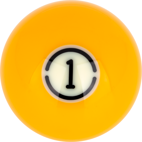 RBABK_01 Aramith BLACK Replacement Ball – #1 | Golden Break Billiards